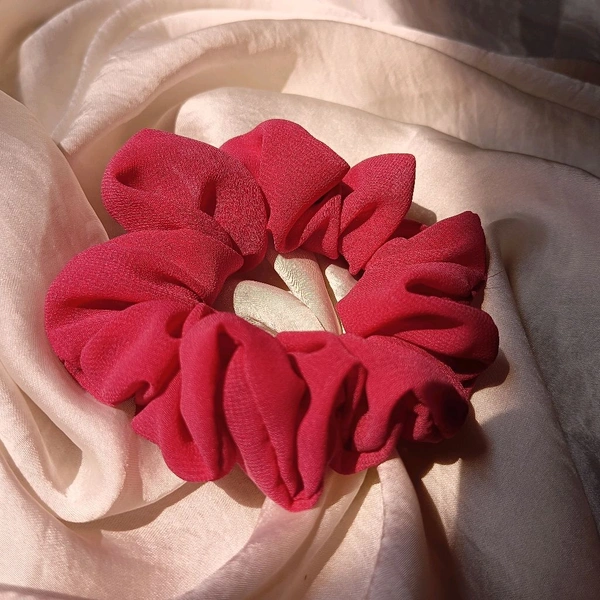 Mash Maroon Georgette Scrunchie - Mojo, Skinny