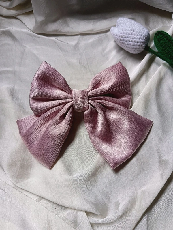 Mash Princess Bow 🎀 - Pink Lace, Large, Rubber Band