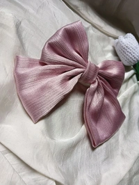 Mash Princess Bow 🎀 - Pink Lace, Large, Rubber Band