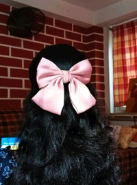 Mash Princess Bow 🎀 - Pink Lace, Large, Rubber Band