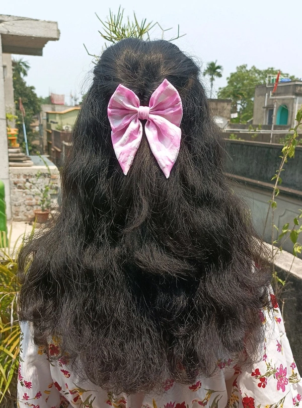 Barbie Bow Clip  - Lavender Rose, Rubber Band