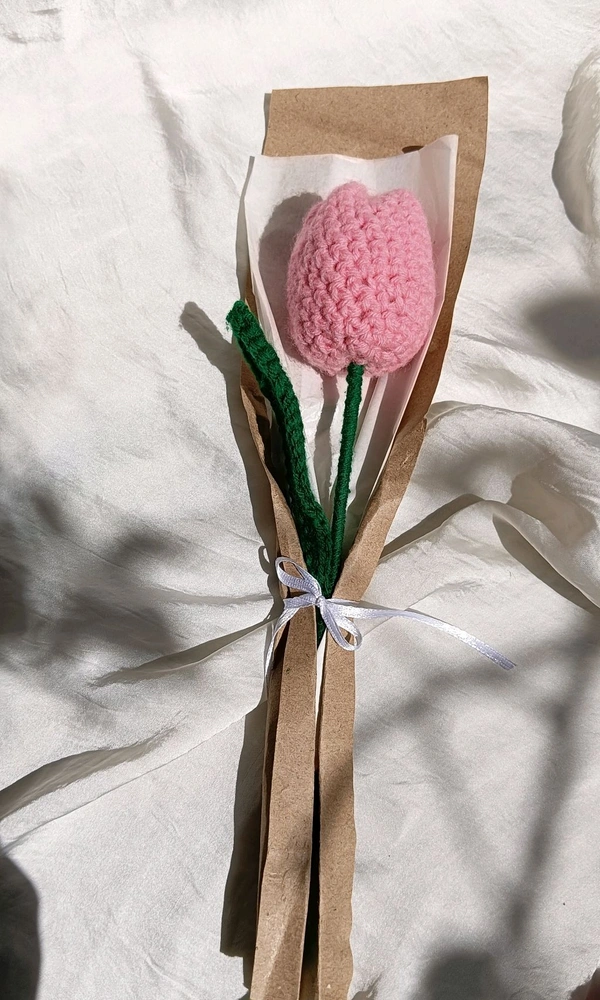Crochet Tulip 🌷 - Cotton Candy
