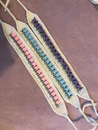 Mash Crochet Tulip Headboard  - Pastel Pink