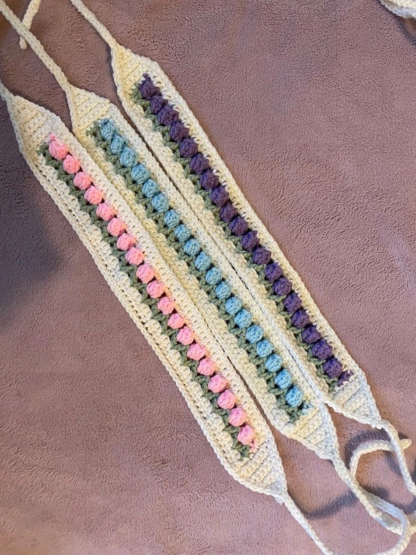Mash Crochet Tulip Headboard  - Pastel Pink