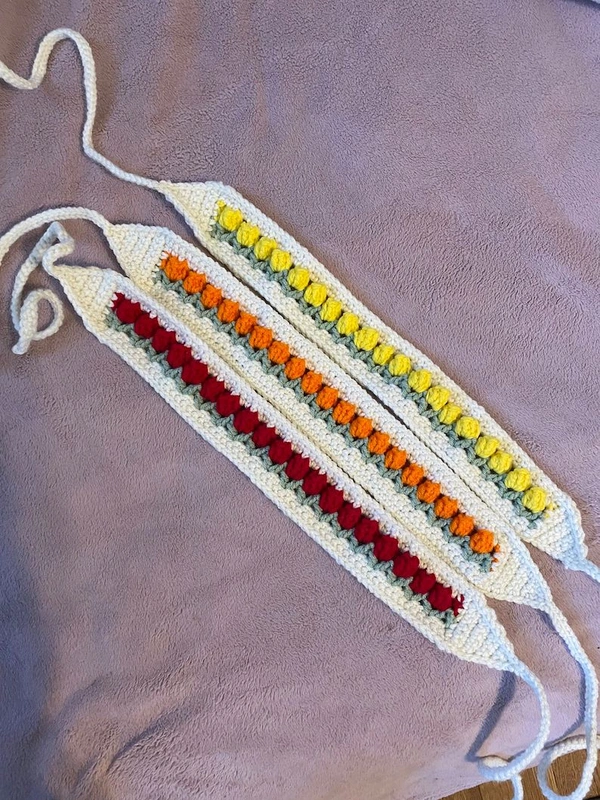 Mash Crochet Tulip Headboard  - Web Orange