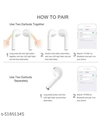 Headphone Bluetooth Earbuds  - white, free