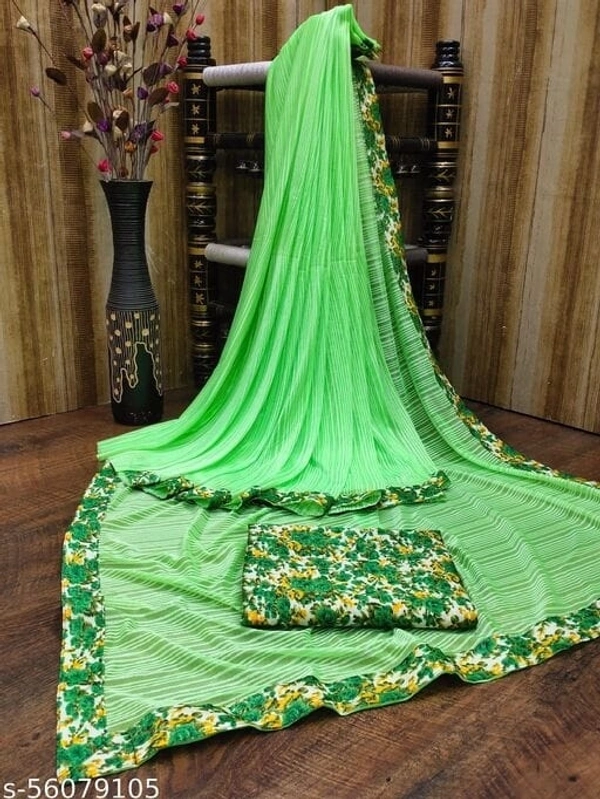 Lootzone Saree Lining Zare Saree  - green