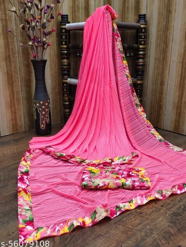 Lootzone Saree Lining Zare Saree  - magenta