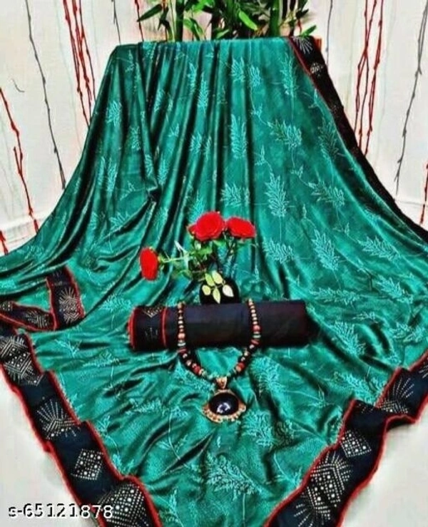 Lootzone Saree Cotton Blend - dark green