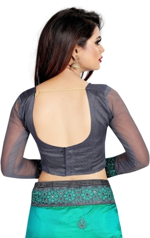 Fashion Saree Fashion Net Saree - green grey
