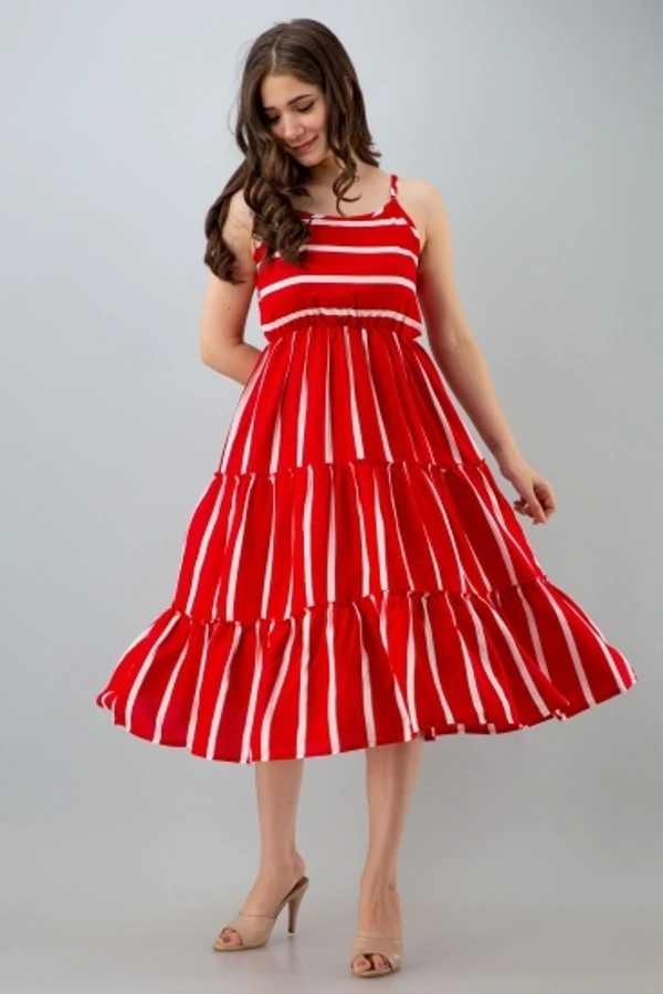 Lootzone Red Dress For Girl  - red, L