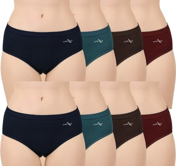 Rich Women Multicolour Panty (Pack Of 8 ) - L