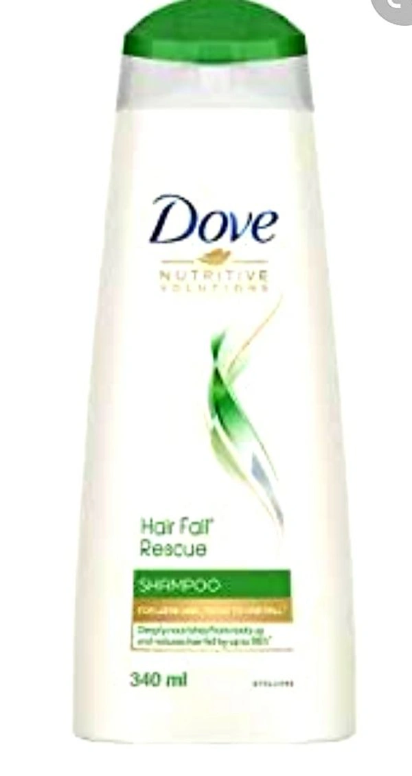 Dove Hair Fall Rescue Shampoo 340 ml, For Damaged Hair, Hair Fall Control for Thicker Hair - Mild Daily Anti Hair Fall Shampoo for Men & Women