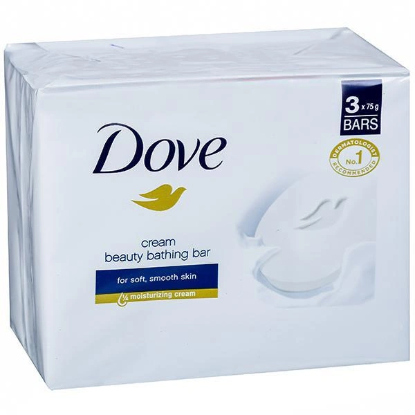 Dove cream beauty bathing bar 75g, (3 Pcs × 50 Gm.)
