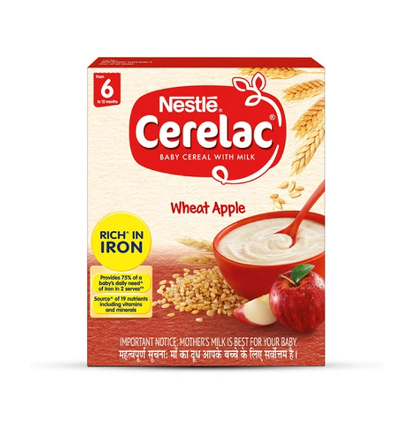Cerelac Wheat Apple 6to12months - 300gm