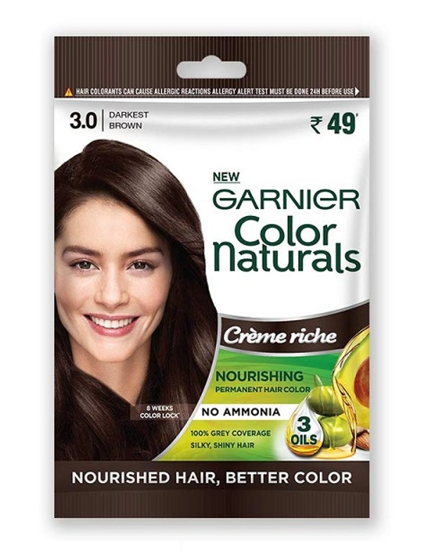 GARNIER  Color Naturals  DARKEST BROWN  - 30gm
