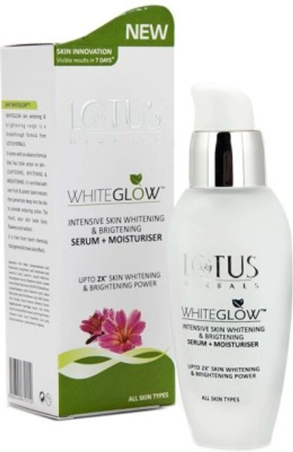 LOTUS HERBALS SERUM+MOISTURISER - 30ml