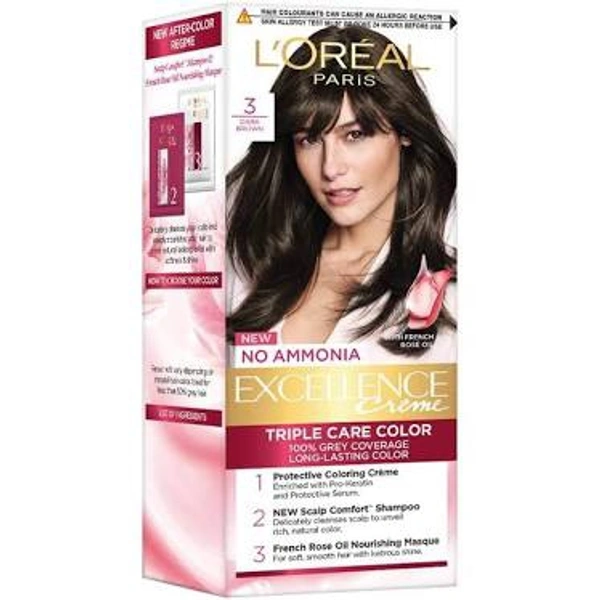 L'OREAL PARIS 3DARK BROWN TRIPLE CARE COLOR - 25ml