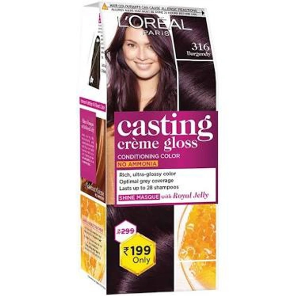 L'OREAL PARIS 316 Burgundy Casting creme gloss  - 24ml