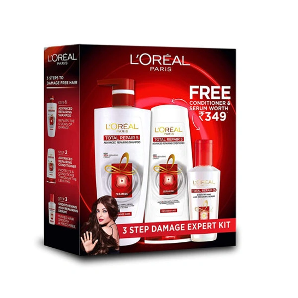 L'OREAL PARIS FREE CONDITIONER&SERUM WORTH - 704ml+192ml+40ml