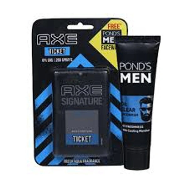 AXE SIGNATURE FREE POND'S MEN FACEWASH WORTH ₹35/- - 17ml