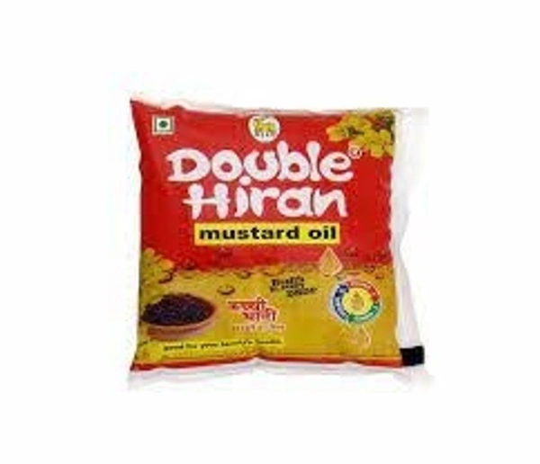 Double Hiran Mustard Oil  Pouch - 500ml