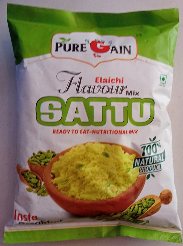 PURE GAIN Elaichi Flavour Mix Sattua - 500gm
