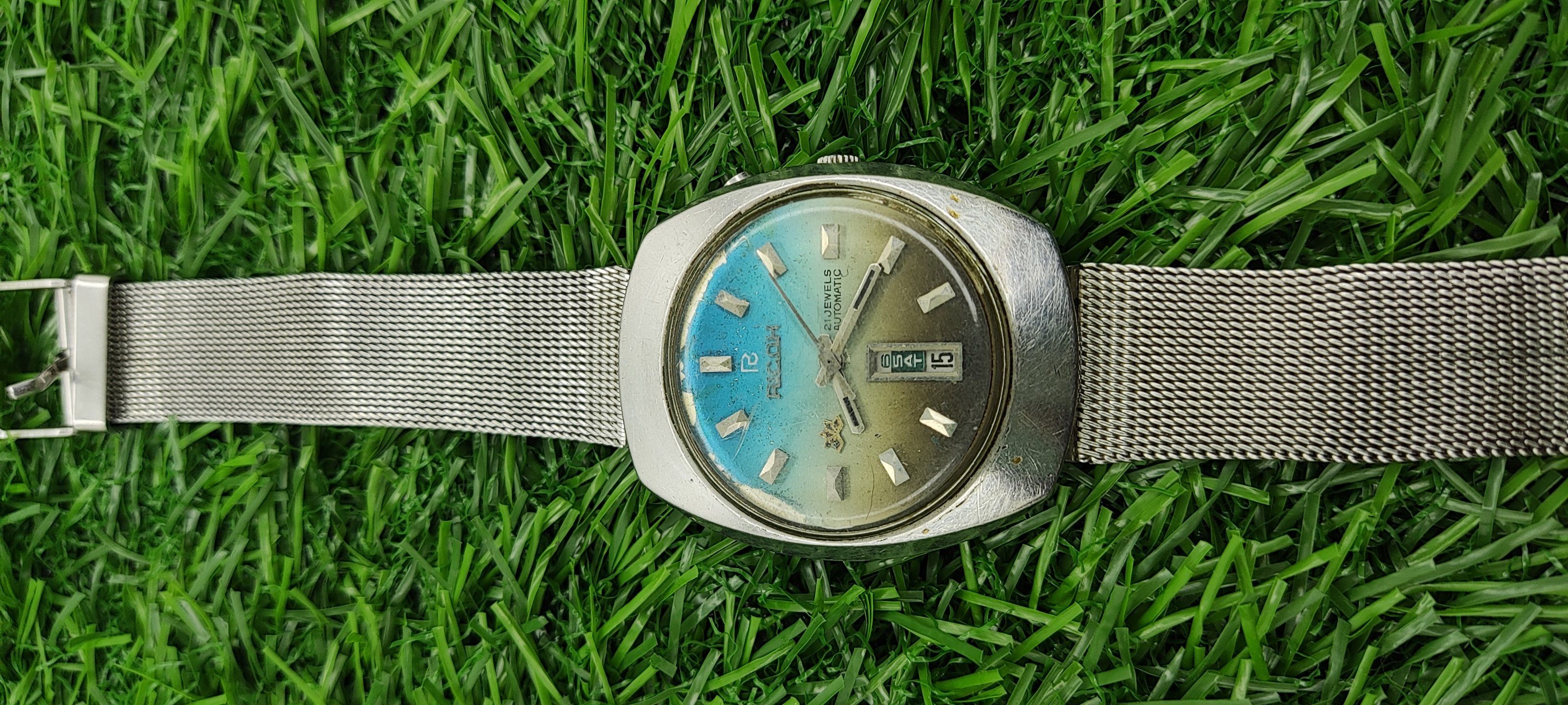 Unusual Ricoh Automatic Wrist Watch With Day And Date Calendar Working