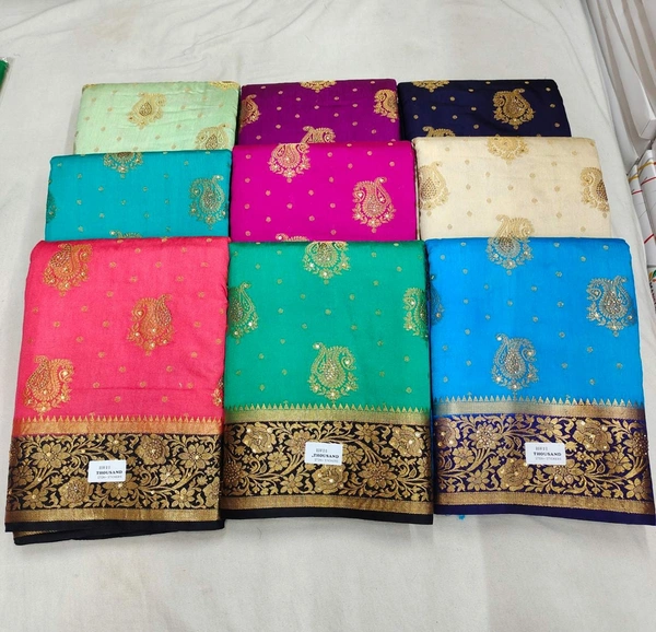 Mysore  Silk Bhutta Stone Work