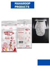 Mommy Care Baby Diaper Pants Large (L) Size, 9-14 kgs with ADL Technology - 60 Count - 12 Hours Protection . Pack Of 6. - Large (L)