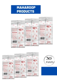 Mommy Care Extra Dry Baby Pants Diaper, Medium (M) Size, 30 Count, Super Absorbent Core Up To 12 Hrs. Protection, Soft Elastic Waist Grip & Wetness Indicator, Pack Of 6, Upto 12kg. - Medium (M)
