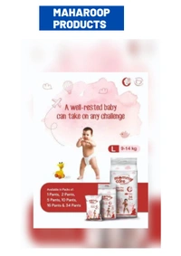 Mommy Care Baby Diaper Pants Large (L) Size, 9-14 Kgs With ADL Technology - 40 Count - 12 Hours Protection . Pack Of 4. - Large (L)