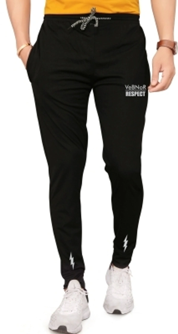 VeBNoR Solid Men Black Track Pants - Black, S,M,L,XL