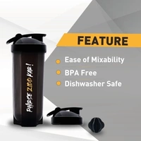 MUSCLEBLAZE Shaker Bottle, 100% Leakproof, BPA-Free Blender Bottle for Protein and Water 650 ml Shaker