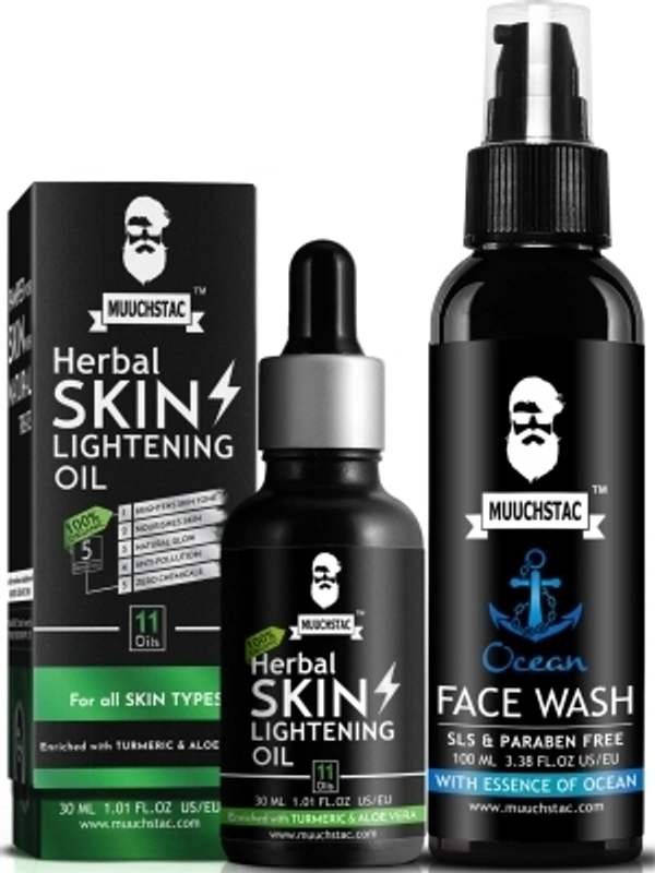 MUUCHSTAC Skin Lightening Oil and Face Wash
