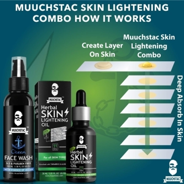 MUUCHSTAC Skin Lightening Oil and Face Wash