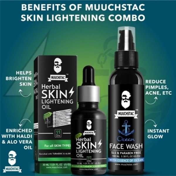 MUUCHSTAC Skin Lightening Oil and Face Wash