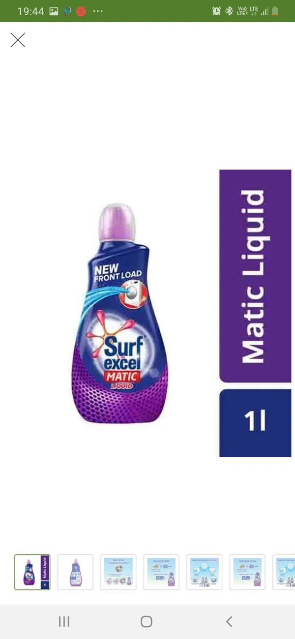 Surf Excel Front Load Liquid : 1L