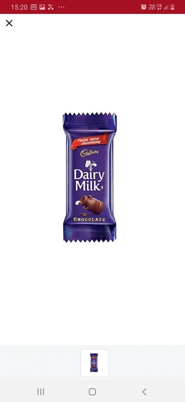 Dairy Milk Choclate: 5 mrp