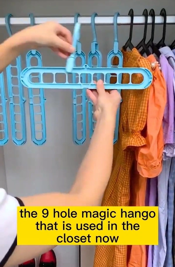 9 Hole hanger for Clothing Space : 3pcs