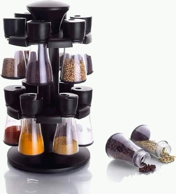Resolving Plastic Spice Rack Organizer : Q3pcs
