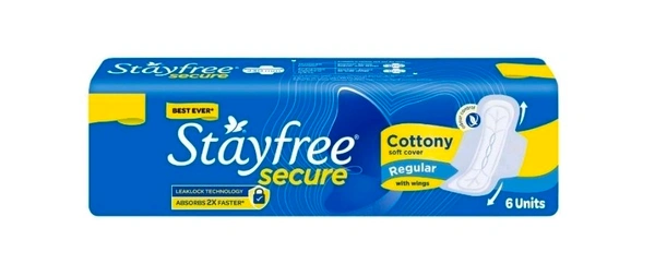 Stayfree Secure Cottony : 6 Pads
