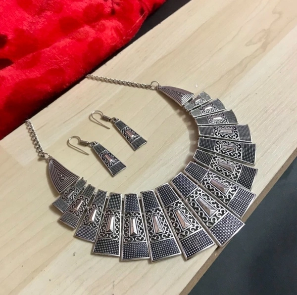 Martina Jewels GS Angular Necklace  - silver oxidized