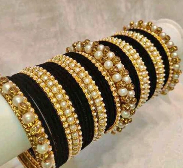 Martina Jewels Colour Bangles Set For Both Hands BG-132 - All Colours, 6