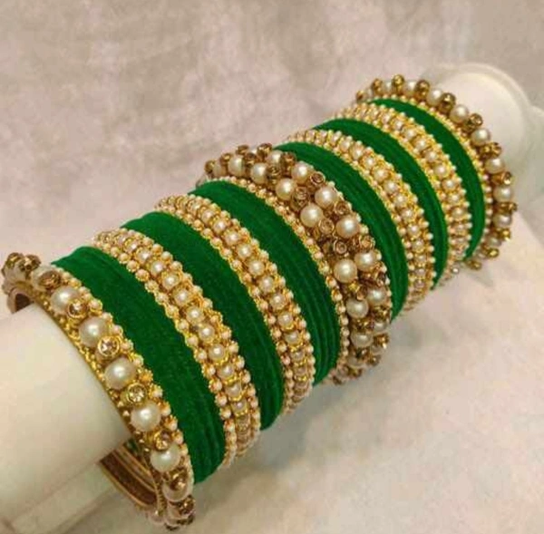 Martina Jewels Colour Bangles Set For Both Hands BG-132 - All Colours, 6