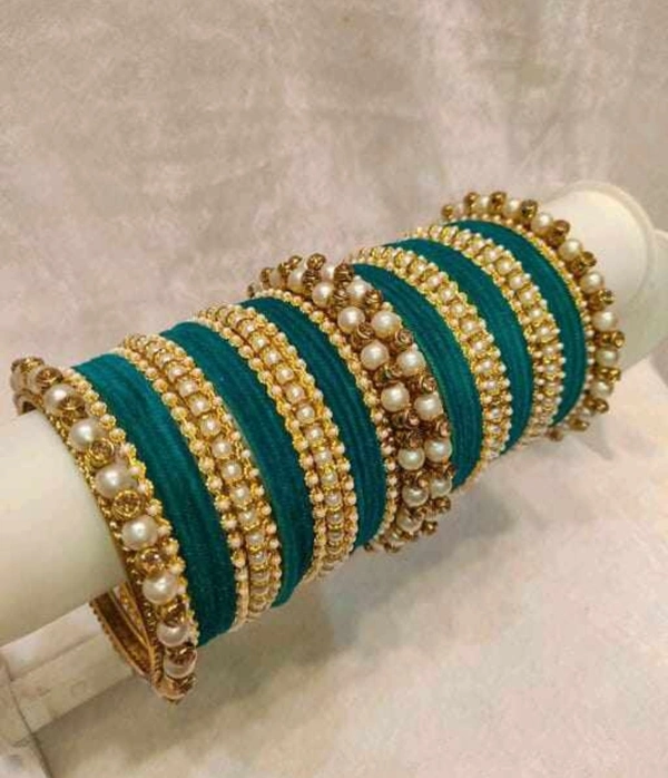 Martina Jewels Colour Bangles Set For Both Hands BG-132 - All Colours, 6