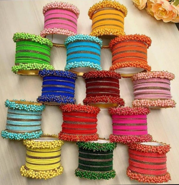Martina Jewels Colour Bangles Set For Both Hands BG-104 - All Colours, 6