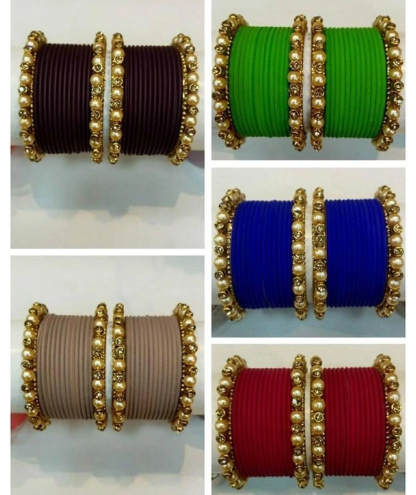 Martina Jewels Colour Bangles Set For Both Hands BG-106 - All Colours , 6