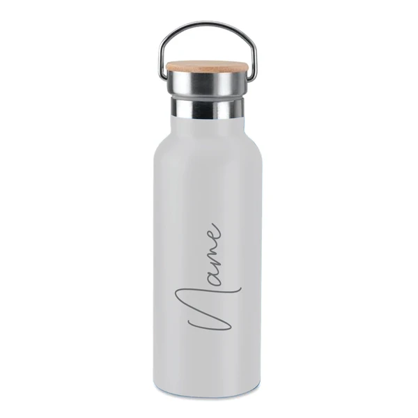 600ml Wooden Cork Steel Water Bottle