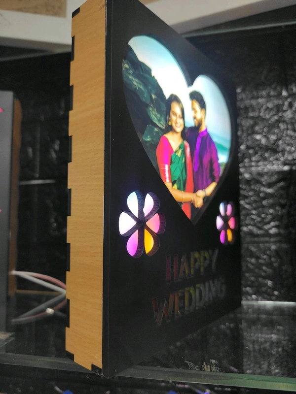 Happy Wedding - 5.5x7.5" LED Frame